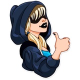 Resistance Girl WhatsApp Sticker #5