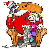 Robo Santa WhatsApp Sticker #22