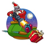 Robo Santa WhatsApp Sticker #25