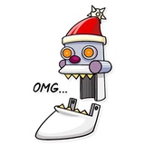 Robo Santa WhatsApp Sticker #4
