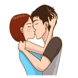 Romantic Couple in Love WhatsApp Sticker #12