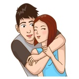 Romantic Couple in Love WhatsApp Sticker #13