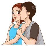 Romantic Couple in Love WhatsApp Sticker #20