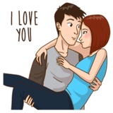 Romantic Couple in Love WhatsApp Sticker #3