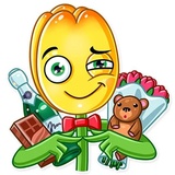 Romatic Flowers WhatsApp Sticker #11