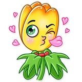 Romatic Flowers WhatsApp Sticker #15