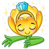 Romatic Flowers WhatsApp Sticker #17