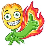 Romatic Flowers WhatsApp Sticker #3