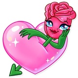 Romatic Flowers WhatsApp Sticker #6