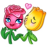 Romatic Flowers WhatsApp Sticker #8