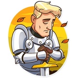 Romantic Knight WhatsApp Sticker #10