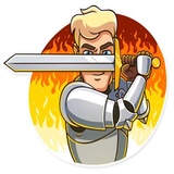 Romantic Knight WhatsApp Sticker #12