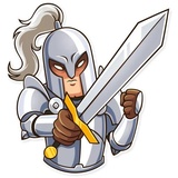 Romantic Knight WhatsApp Sticker #13