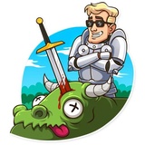 Romantic Knight WhatsApp Sticker #15