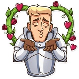Romantic Knight WhatsApp Sticker #2