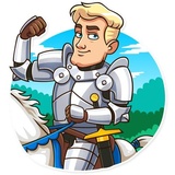 Romantic Knight WhatsApp Sticker #21