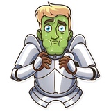 Romantic Knight WhatsApp Sticker #24