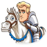 Romantic Knight WhatsApp Sticker #25