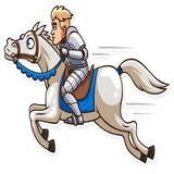 Romantic Knight WhatsApp Sticker #27