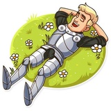 Romantic Knight WhatsApp Sticker #30