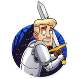 Romantic Knight WhatsApp Sticker #4