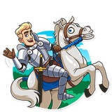 Romantic Knight WhatsApp Sticker #5