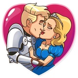 Romantic Knight WhatsApp Sticker #6