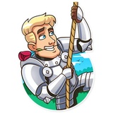 Romantic Knight WhatsApp Sticker #7
