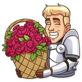 Romantic Knight WhatsApp Sticker #8