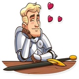 Romantic Knight WhatsApp Sticker #9