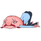 Sad Blobby WhatsApp Sticker #11