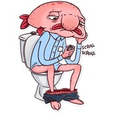 Sad Blobby WhatsApp Sticker #15