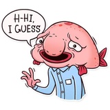 Sad Blobby WhatsApp Sticker #5