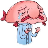 Sad Blobby WhatsApp Sticker #6