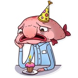 Sad Blobby WhatsApp Sticker #7