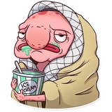 Sad Blobby WhatsApp Sticker #8