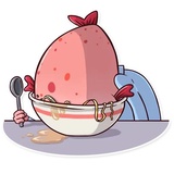 Sad Blobby WhatsApp Sticker #9