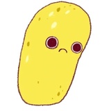 Sad Potato WhatsApp Sticker #24