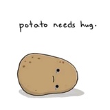 Sad Potato WhatsApp Sticker #25