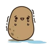 Sad Potato WhatsApp Sticker #28