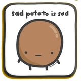 Sad Potato WhatsApp Sticker #5