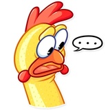 Screaming Chicken WhatsApp Sticker #10