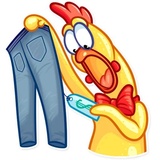 Screaming Chicken WhatsApp Sticker #12