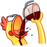 Screaming Chicken WhatsApp Sticker #14