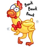 Screaming Chicken WhatsApp Sticker #16