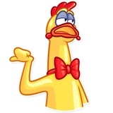 Screaming Chicken WhatsApp Sticker #19