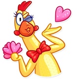 Screaming Chicken WhatsApp Sticker #2