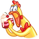 Screaming Chicken WhatsApp Sticker #20