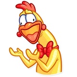 Screaming Chicken WhatsApp Sticker #23