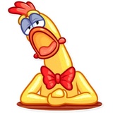 Screaming Chicken WhatsApp Sticker #25